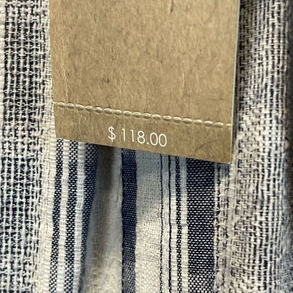 NWT HOPE AND HARLOW Shift Dress Women's Size 10 Pale Blue Cream Striped Halter - Picture 6 of 15